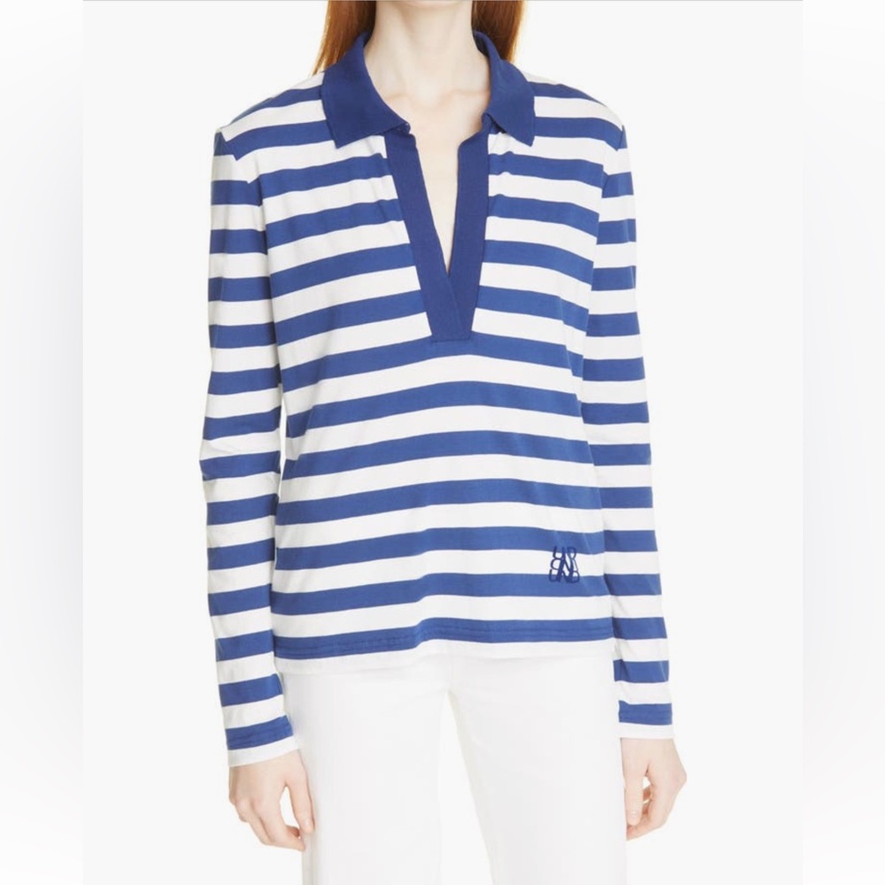 🌀Baum women’s Stripe Cotton Polo